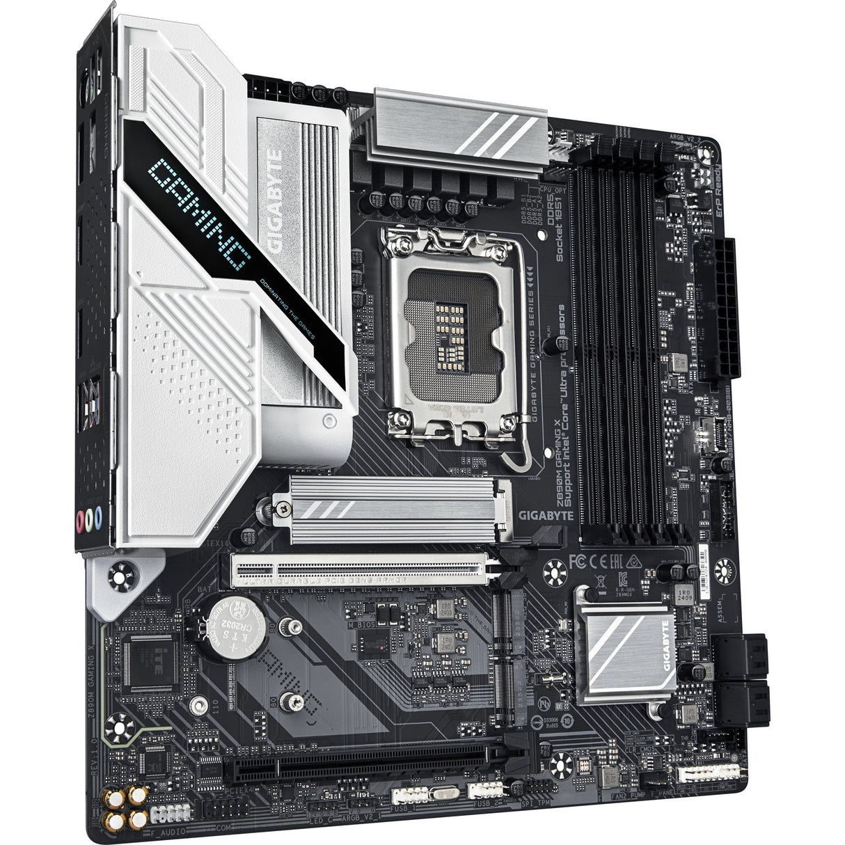 Gigabyte z890m gaming x socket 1851 bundkort (raid, 2,5 GB-lan, lyd, µatx)
