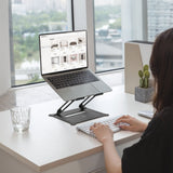 Act connectivity laptop stativ, aluminium, foldbar, trinløst højdejusterbar (sort)