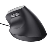 Trust bayo ii kablet ergonomisk mus (sort, 800 dpi - 2400 dpi)