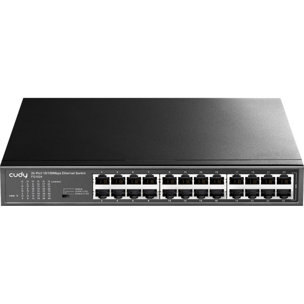 Cudy 24-ports 10 100 mbps metalswitch (sort)