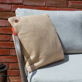 Hyggelig ustrikket 45 x 45 cm trådløs varmepude (lys beige, powerbank 5000 mah)
