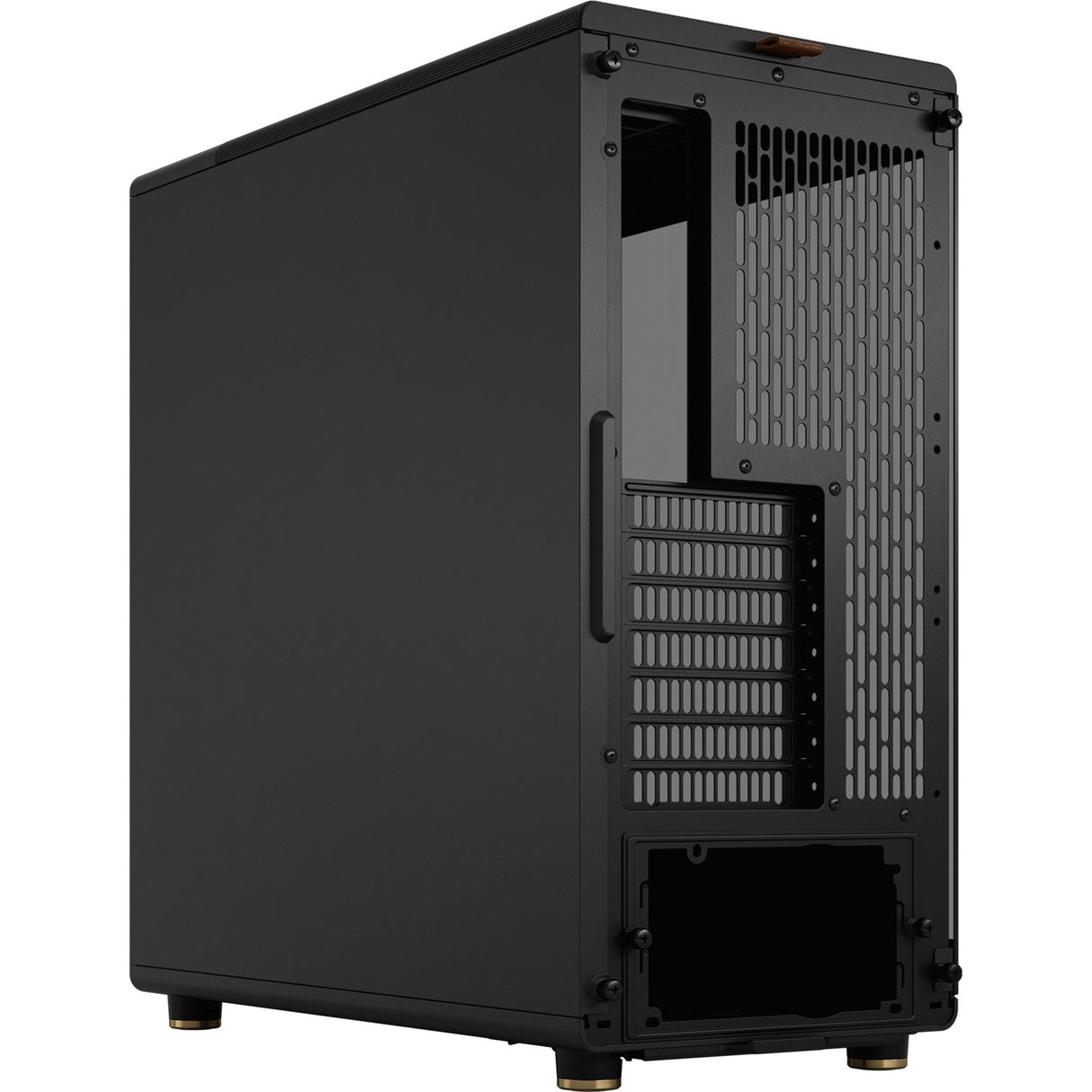 Fractal design nord midi tårnhus (sort træ farve | 2x USB-A | 1x USB-C | hærdet glas)