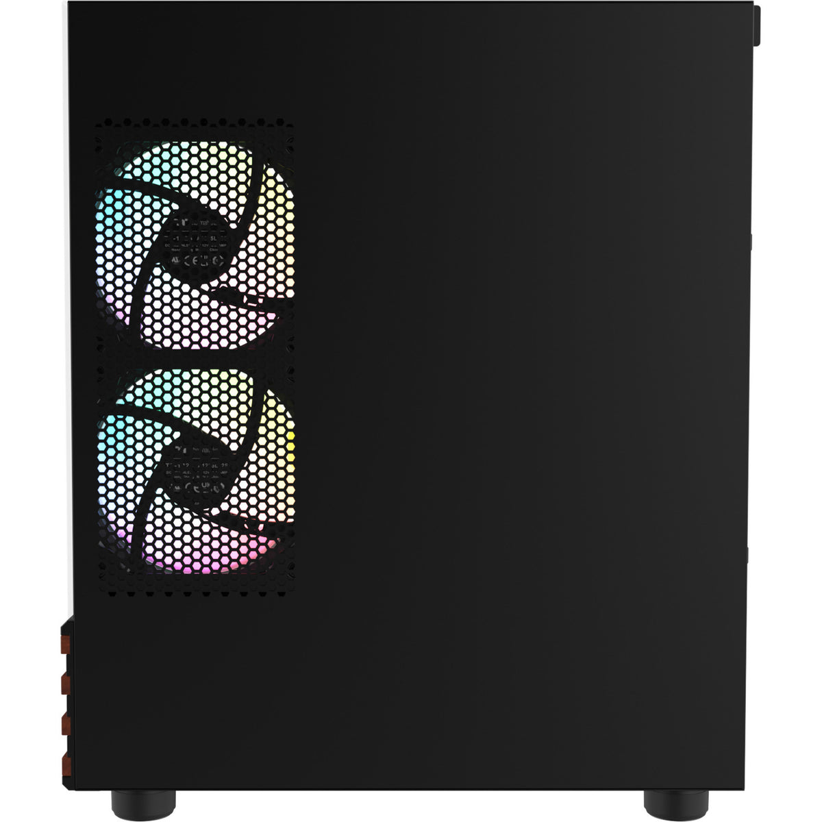Thermaltake view 170 ws argb mini tårnhus (sort træ farve | 2x usb-a | rgb | vindue)