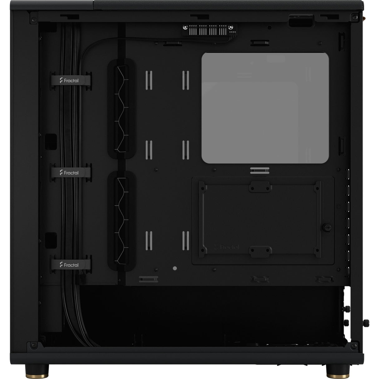 Fractal design nord midi tårnhus (sort træ farve | 2x USB-A | 1x USB-C | hærdet glas)