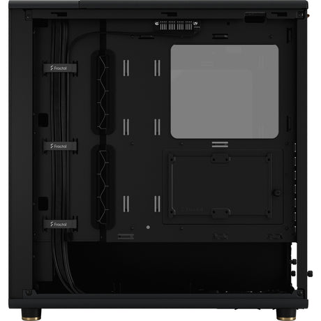 Fractal design nord midi tårnhus (sort træ farve | 2x USB-A | 1x USB-C | hærdet glas)