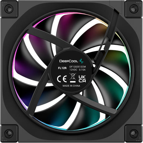 Deepcool FL12R RGB cover fans (sort, 3 stk, 120 x 120 x 25 mm, PWM)