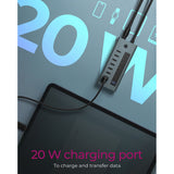 Icy box 7-ports USB-C 3.2 gen 2 USB hub (blå-grå)