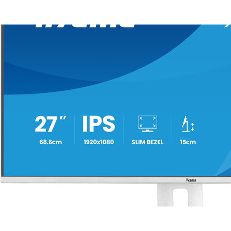 Iiyama prolite xb2797hsu-w1 27 skærm (hvid (mat), 120 Hz, HDMI, skærmport, USB, lyd)