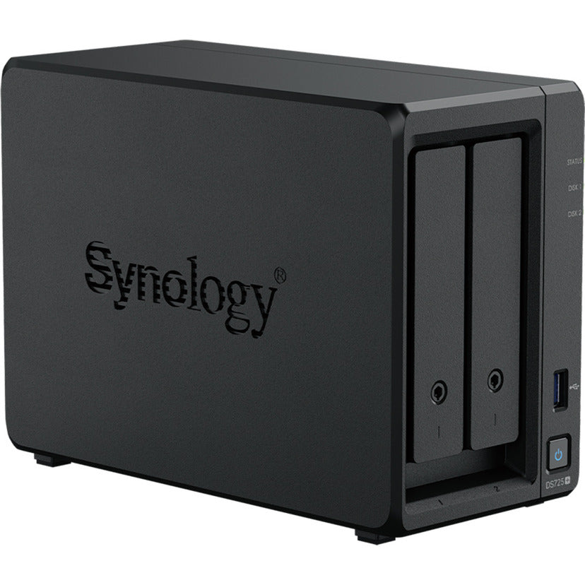 Synology diskstation ds725+ nas (sort, 2x LAN, USB-A 3.2 (5 Gbit s))