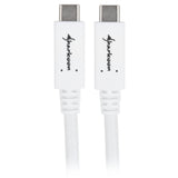 Sharkoon USB-C 3.2 > USB-C-kabel (hvidt, 1 meter)