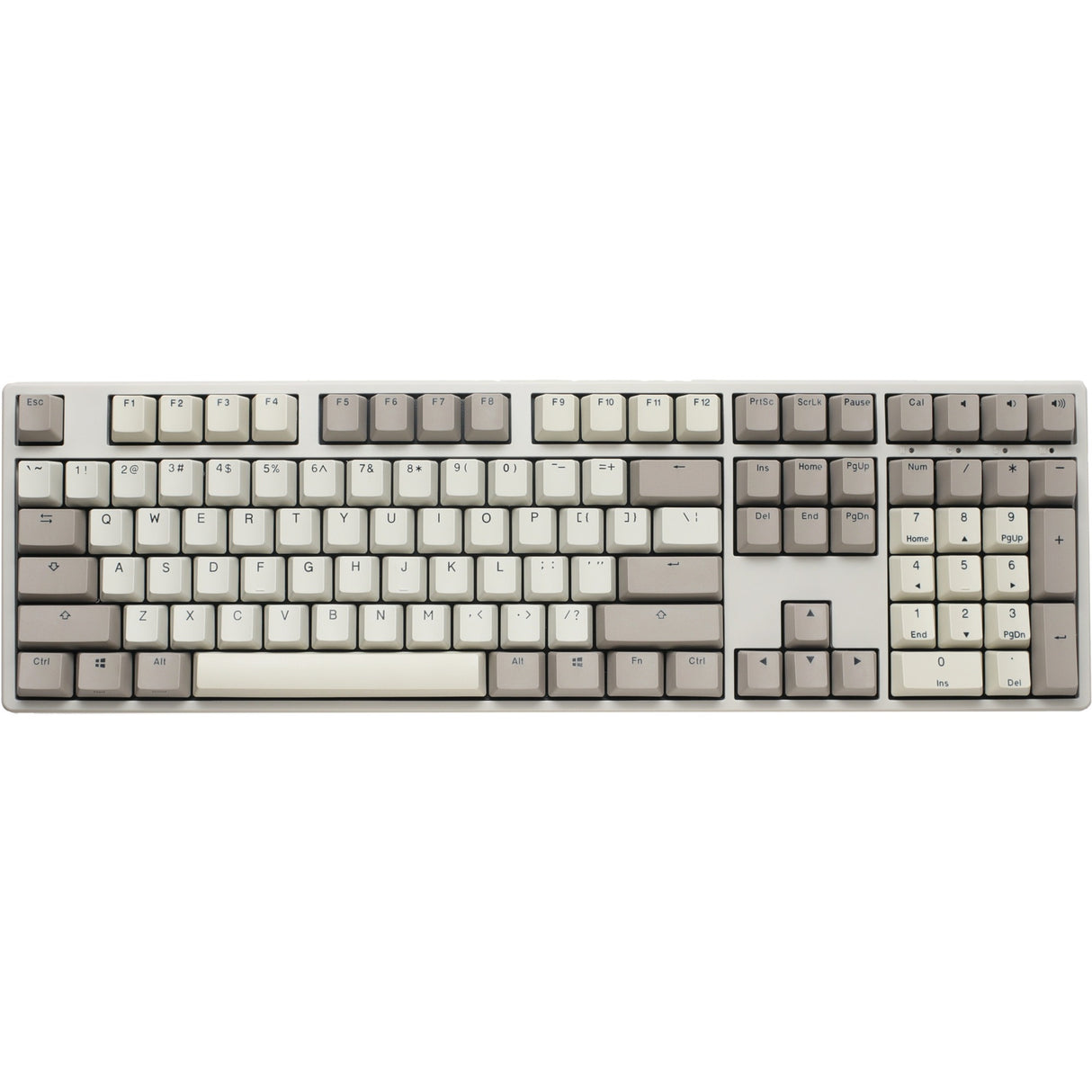 Ducky origin vintage, tastatur (grå, us layout, cherry mx blue, hot swap, pbt double-shot keycaps)