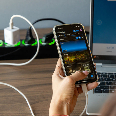 Shelly power strip gen4 stekkerdoos (zwart, wifi, bluetooth, zigbee)