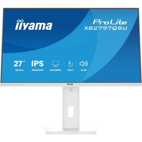 Iiyama prolite xb2797qsu-w1 27 monitor (wit (mat), hdmi, displayport, usb, audio)