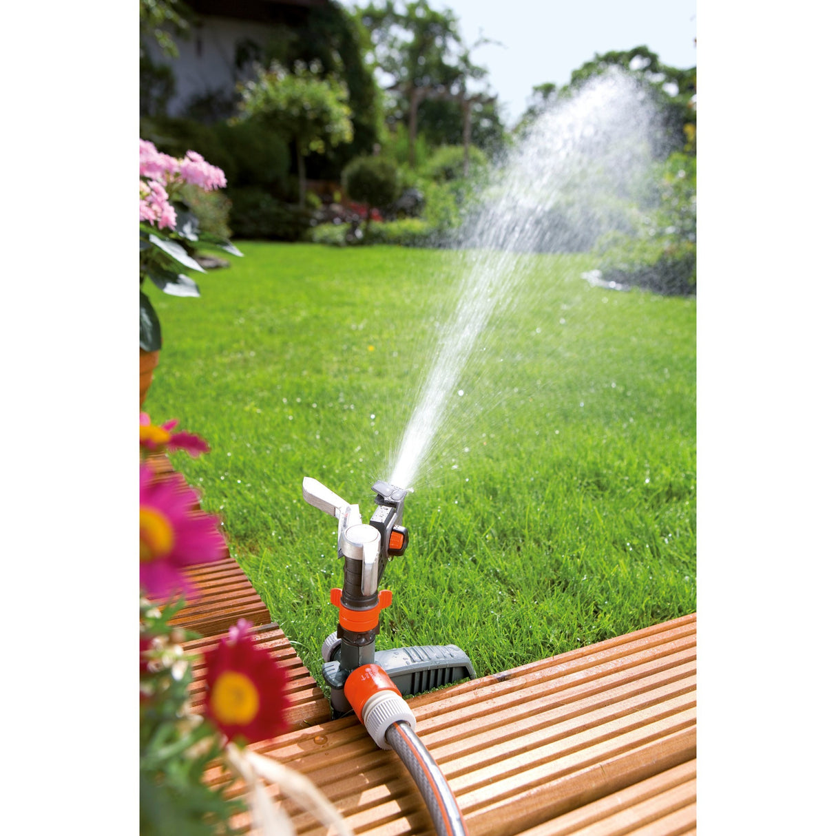 Gardena premium pulserende sektor og cirkulær sprinkler (grå orange, 8136-20)