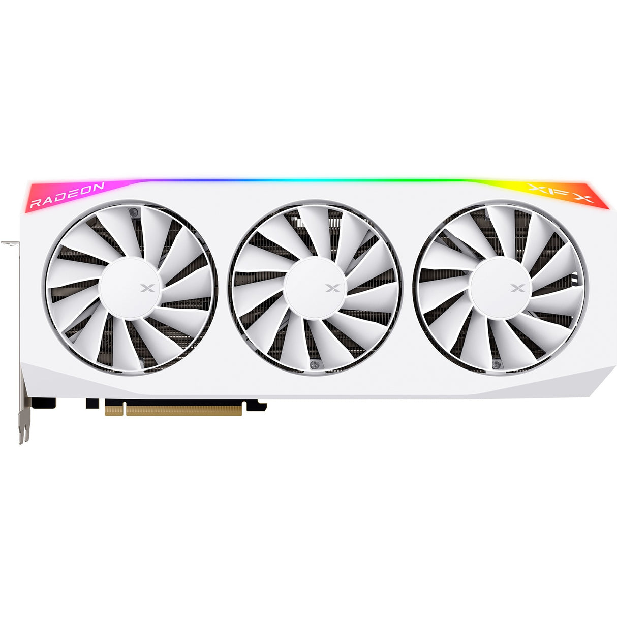 XFX Radeon RX 9070 XT OC Mercury RGB-grafikkort (hvidt, RDNA4, GDDR6, 3x Display Port, 1x HDMI 2.1)
