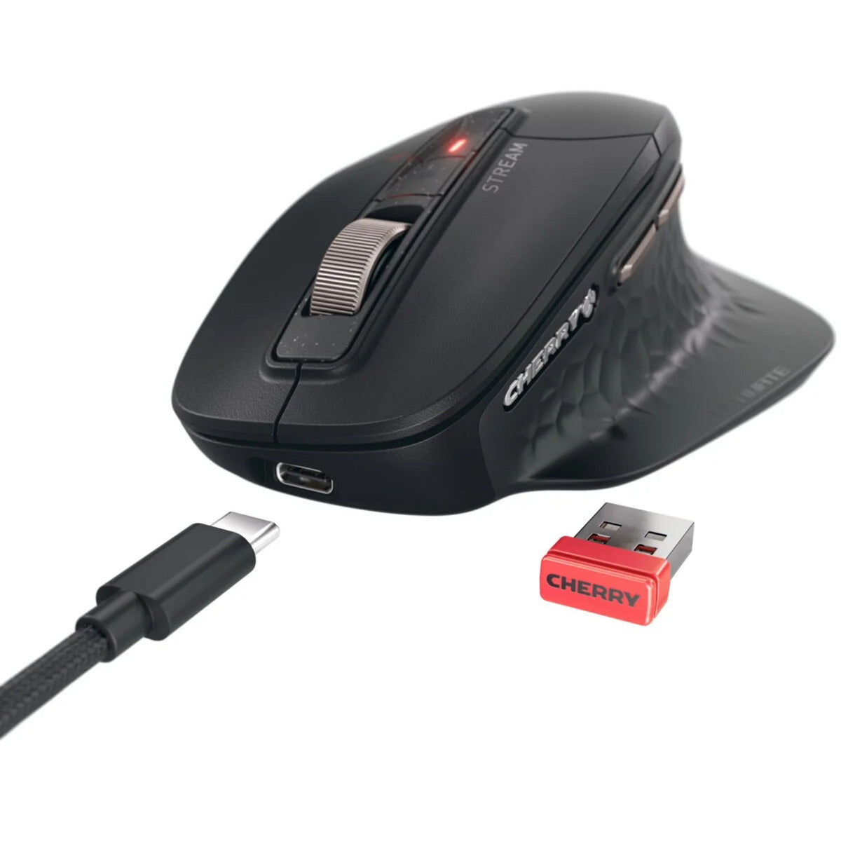 Cherry stream-mus ultimativ (sort kobber, 6.000 dpi, Bluetooth 2,4 GHz USB)