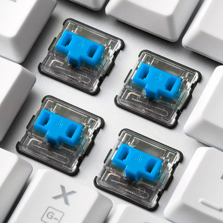 Sharkoon purewriter tkl rgb mekanisk gaming tastatur (hvid, us layout (qwerty), kailh blue, 80% (tkl), rgb lysdioder)