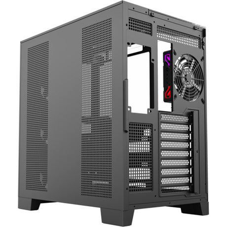 Xyz PC Gear Tesseract A-RGB Midi Tower-hus (sort | 2x USB-A | 1x USB-C | RGB | Hærdet glas)