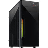 Inter-tech b-42 rgb midi tårnhus (sort | 3x usb-a | rgb | vindue)