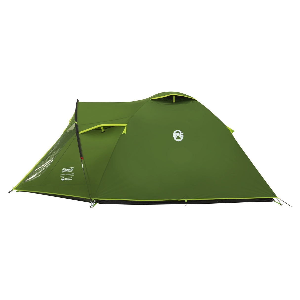 Coleman darwin 3 plus kuppeltelt (mørkegrøn lysegrøn, med frontstruktur, model 2025)