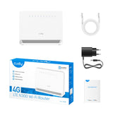 Cudy N300 Wi-Fi 4G LTE Cat4 Router (Hvid, App, Nano SIM Slot)