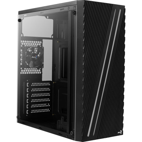 Aerocool streak midi tårnhus (sort | 3x USB-A | RGB | vindue)