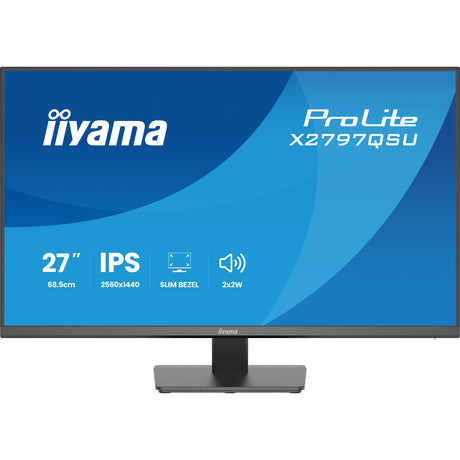 Iiyama prolite x2797qsu-b1 27 skærm (sort (mat), HDMI, skærmport, 2x USB-A, 2x USB-C)