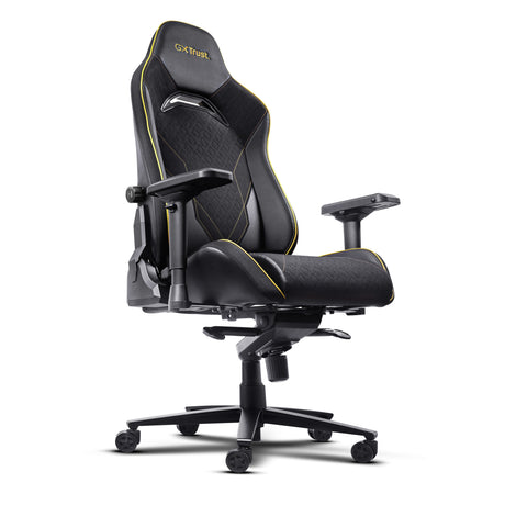 Trust gxt 721 ruya pro premium comfortabele gaming stoel (zwart geel)