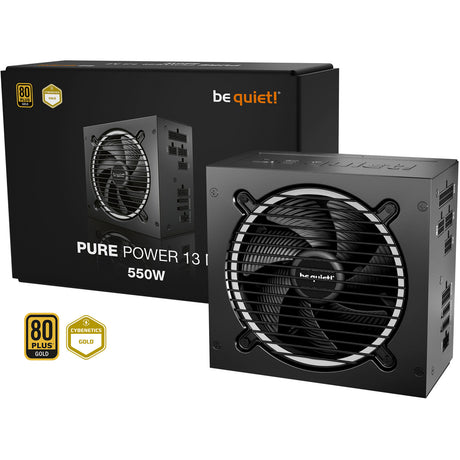 Vær stille! ren effekt 13 m modulær 550 watt strømforsyning (sort, 1x 12v-2x6, 2x pcie)