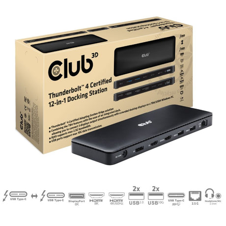 Club 3D Thunderbolt 4 12-i-1 dockingstation (sort)