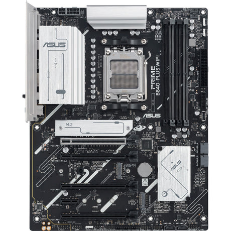 Asus Prime B840-Plus Wi-Fi Socket AM5 bundkort (RAID, 2,5 GB-LAN, Wi-Fi 6e, BT, lyd, ATX)