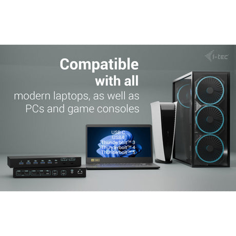 I-tec USB-C KVM Dock Pro dockingstation (sort)
