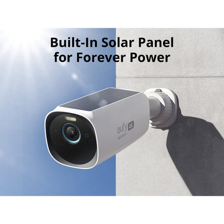 Eufy eufycam s330 (eufycam 3) add-on kamera (hvidt, integreret solpanel)