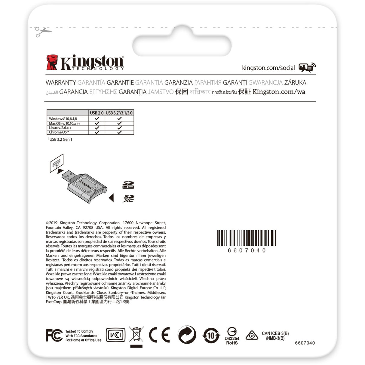 Kingston mobilelite plus SD-læser kortlæser (sort, USB 3.2 gen 1)