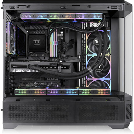 Thermaltake view 600 tg stort tårnhus (sort | 2x USB-A | 1x USB-C | hærdet glas)