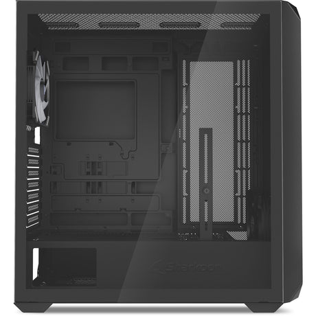 Sharkoon ak2 rgb midi tårnhus (sort | 2x usb-a | 1x usb-c | rgb | hærdet glas)