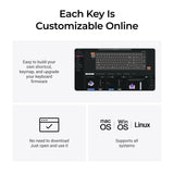 Keychron q5 he qmk trådløst brugerdefineret tastatur (hvidt, us-layout (qwerty), gateron dobbeltskinne magnetisk tåge, 96%, rgb lysdioder, osa double-shot pbt, hot swap, knop, 2.4ghz | bluetooth 5.1 | usb-c)