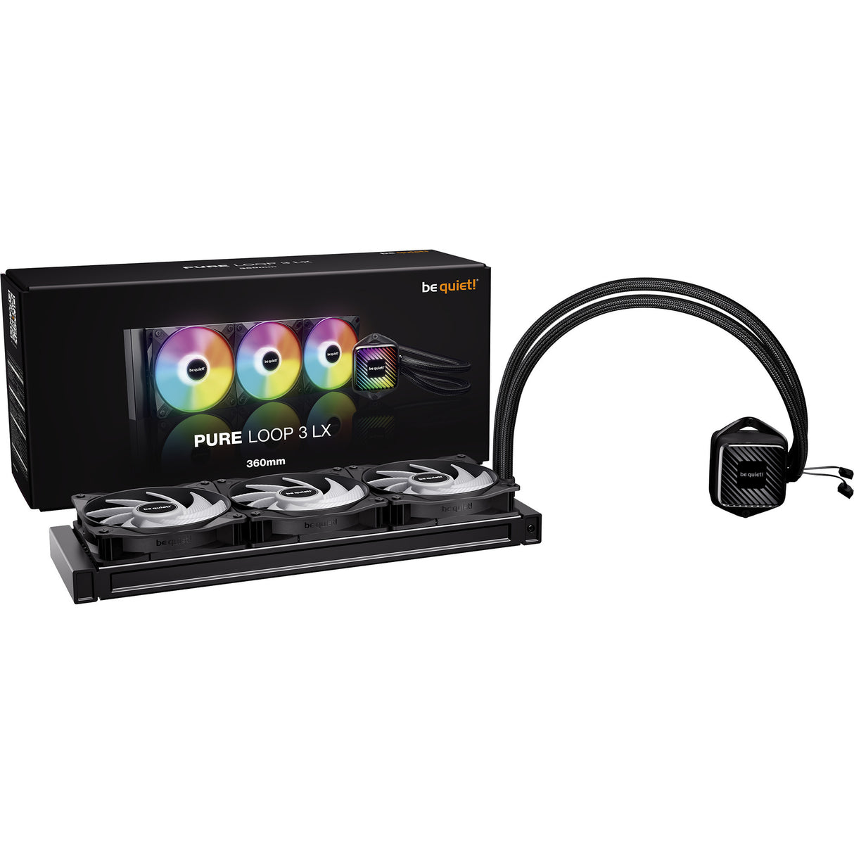Vær stille! pure loop 3 lx 360 vandkøling (sort, pwm)