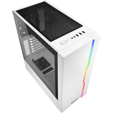 Sharkoon rgb skyder midi tårnhus (hvid | 3x usb-a | rgb | hærdet glas)