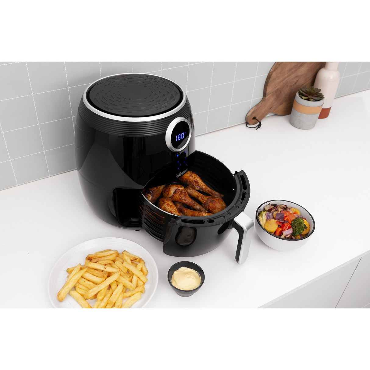 Tristar fr-6956 digital sprød frituregryde varmluftfriture (sort, 4,5 liter)