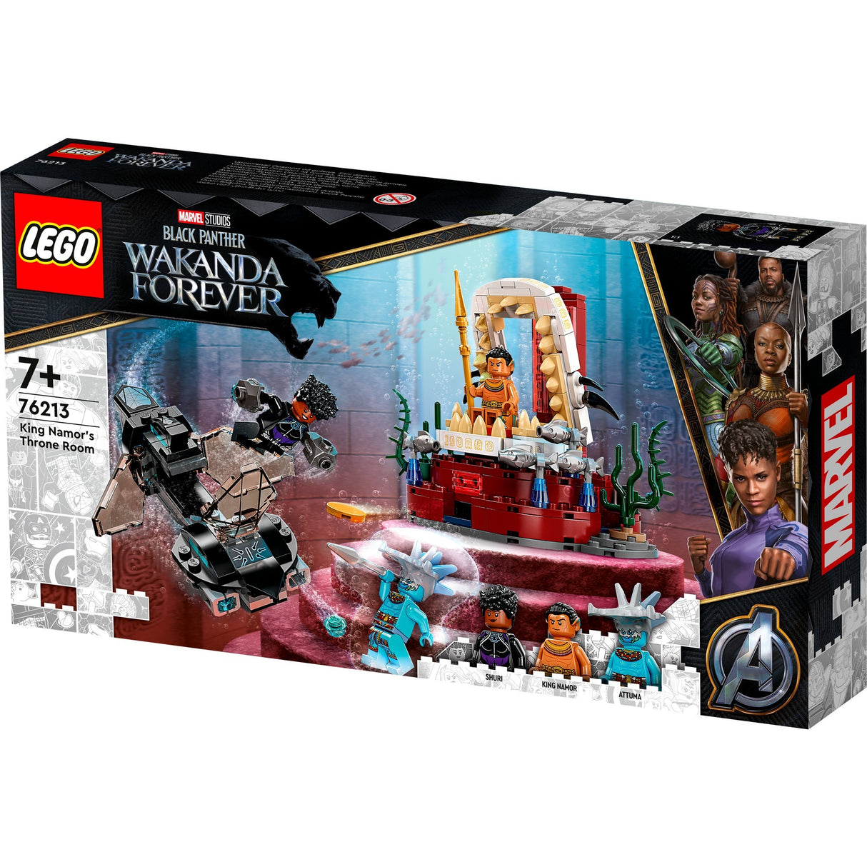 Lego marvel - konstruktionslegetøj til kong namors tronrum (76213)