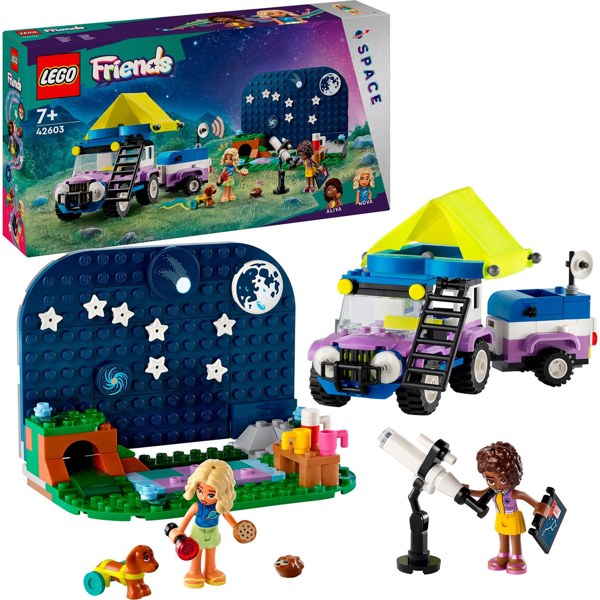 Lego friends - astronomisk campingvogn byggelegetøj (42603)