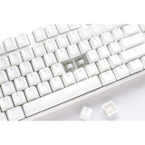 Ducky one 3 klassisk ren hvid tkl rgb mekanisk tastatur (hvid, us-layout (qwerty), cherry mx silent red, 80% (tkl), rgb lysdioder, double-shot pbt, hot-swappable, quack mekanik)