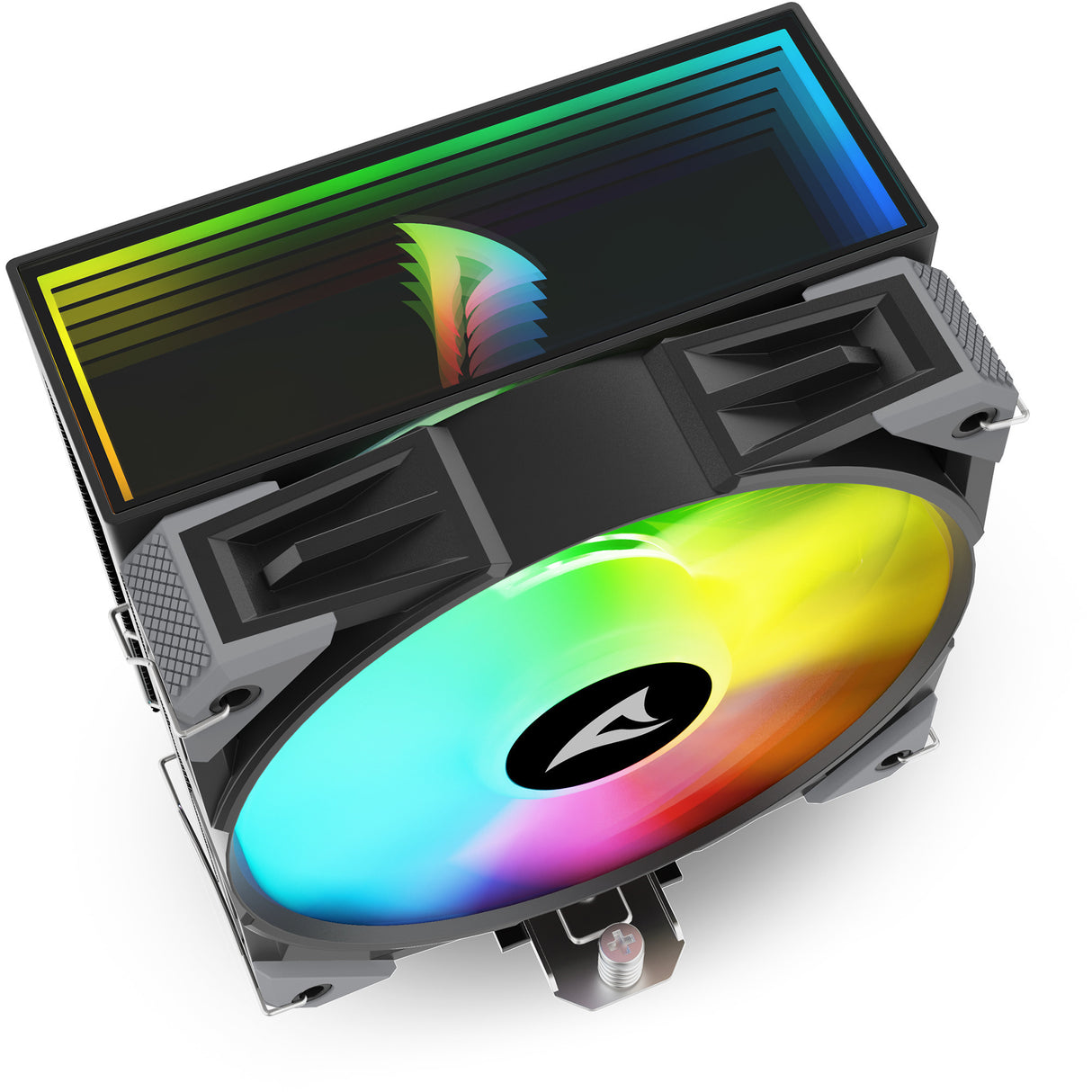 Sharkoon a40 rgb cpu køler (sort, 4-benet pwm blæserstik)