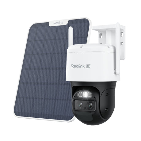 Reolink trackmix g770 + solar panel 2 beveiligingscamera (wit zwart, 4k 8mp uhd, 4g lte, incl. zonnepaneel)