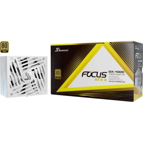 Seasonic Focus GX-1000 ATX3.1 Modulær 1000 watt strømforsyning (hvid, 3x PCIe)