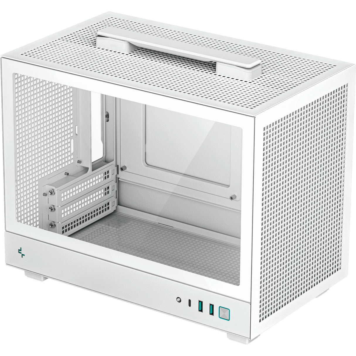 Deepcool ch160 mini tårnhus (hvid | 2x USB-A | 1x USB-C | hærdet glas)