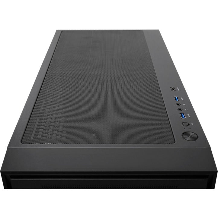 Chieftec night hunter midi tårnhus (sort | 2x USB-A | 1x USB-C | hærdet glas)