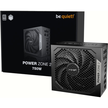 Vær stille! power zone 2 modulær 750 watt strømforsyning (sort, 1x 12v-2x6, 3x pcie)