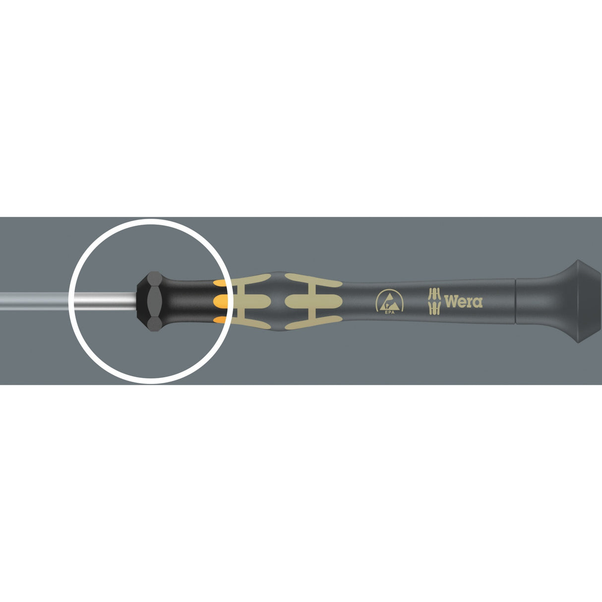Wera 1550 6 ESD elektronik - skruetrækkere + holder, 6 stk (sort gul)
